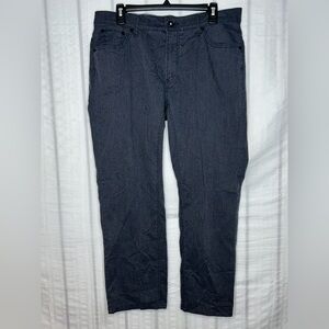 BRAX CHUCK Woo.Look Mens Pants 34x27 Heather Gray Flannel Chino 5-Pocket Stretch